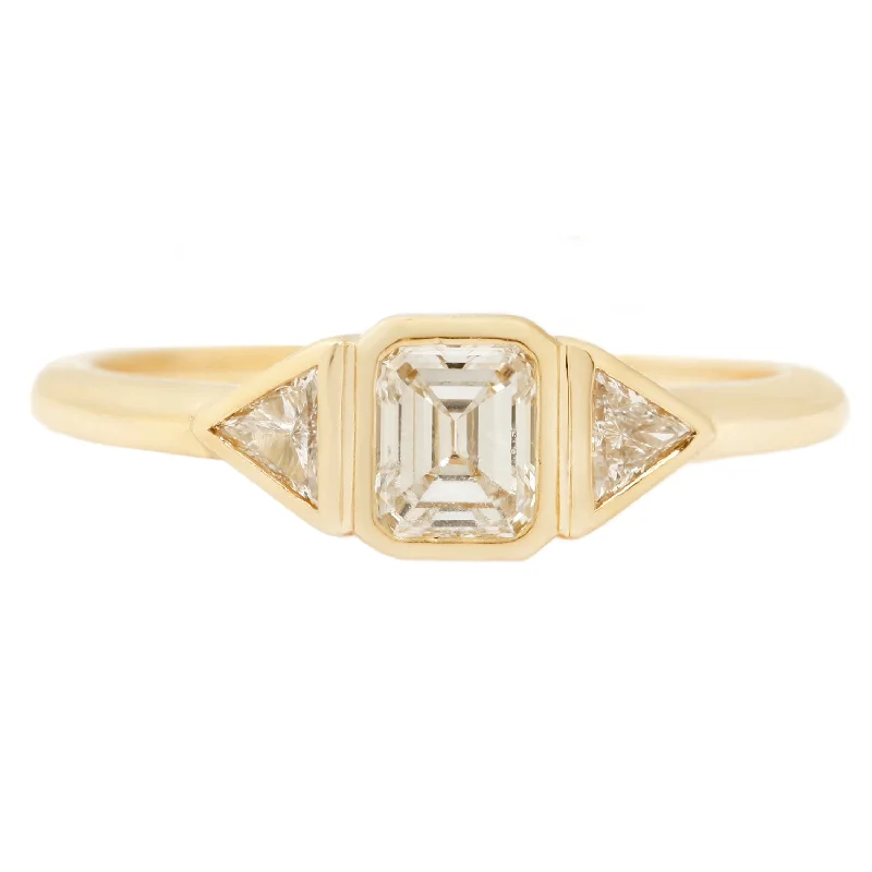 Radiant Diamond Step Cut Ring