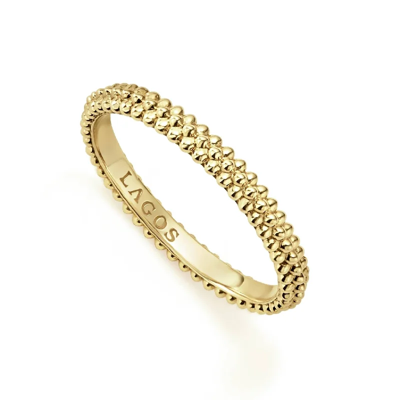 Caviar Gold 18K Gold Caviar Stacking Ring