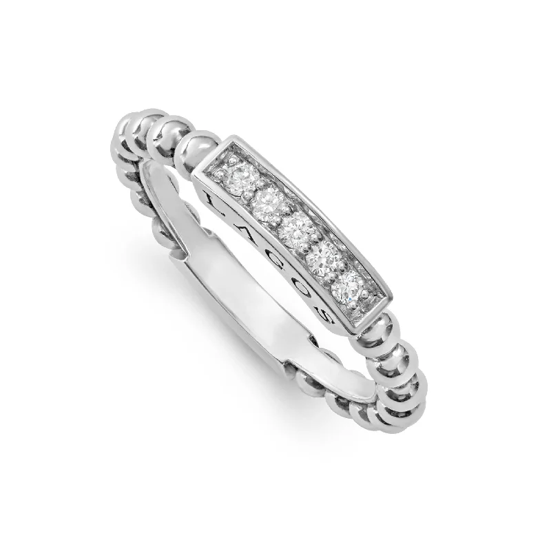 Caviar Spark Diamond Stacking Ring