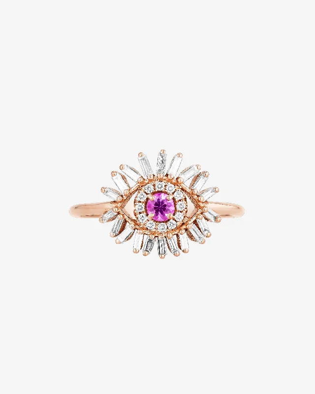 Evil Eye Mini Pink Sapphire Ring