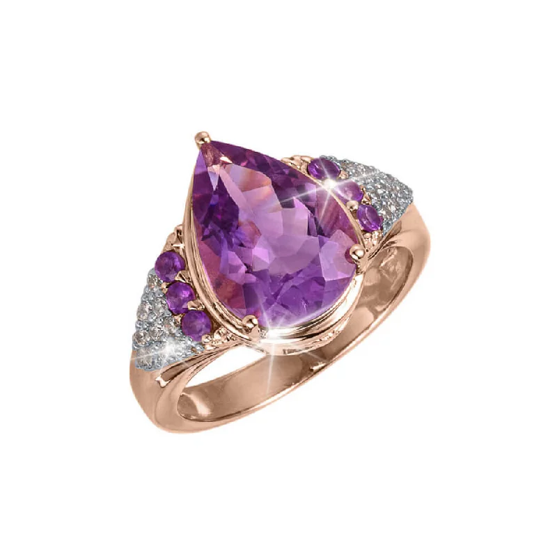 Summer Cocktail Amethyst Ladies Ring