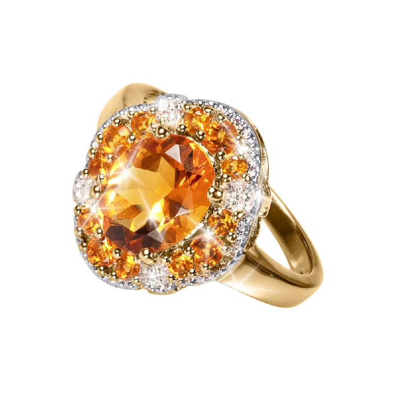 Sunset Madeira Citrine Ladies Ring