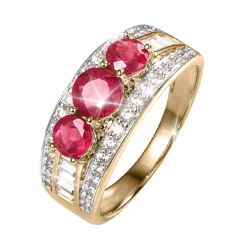 Trilogy Ruby Ladies Ring