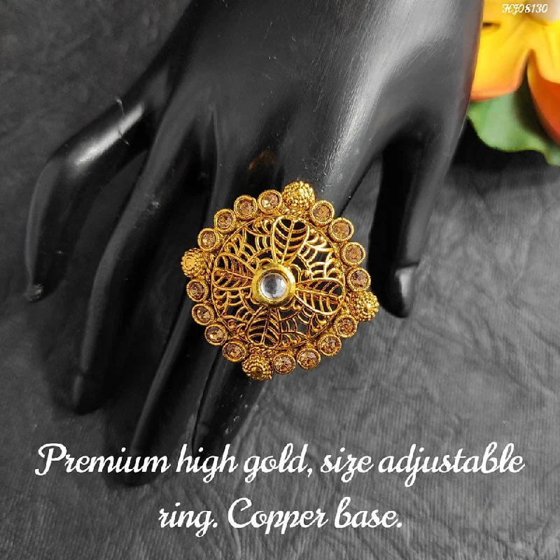 Jewelry Clearance Sale – Final Reductions Raj Creations Gold Plated Adjustable Ring