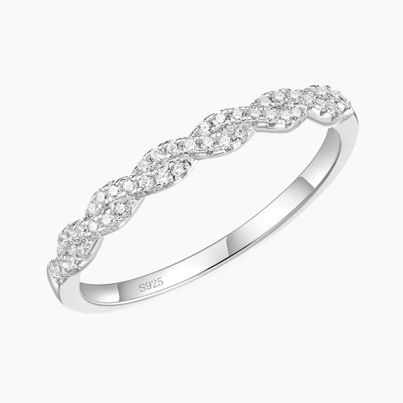 Discover Unique Jewelry With Special Limited-Time Offers Sterling Silver Twisted Rope Half Eternity Ring