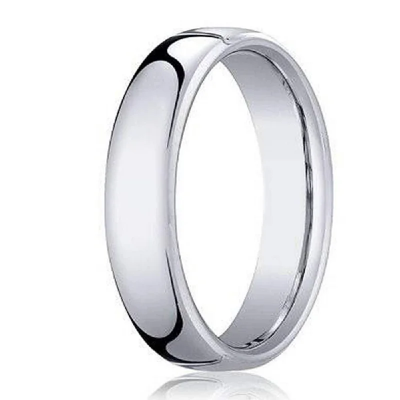 Don't Miss Out – Shop Elegant Jewelry For Less Men's Designer Heavy Fit 14k White Gold Wedding Band 3.5mm