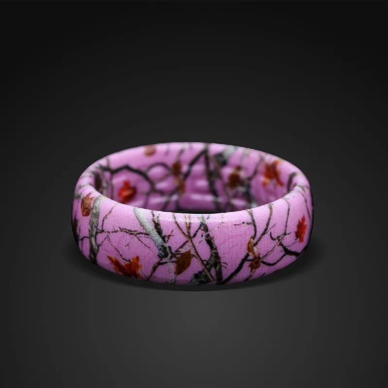 Jewelry Clearance Event – Last Chance For Stunning Deals Silicone Men's Wedding Band| Pink CAMO Groom Wedding Bands | Wedding Bands His and Her