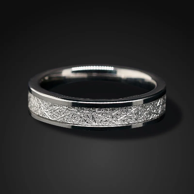 Meteorite Wedding Band for Her | Tungsten Bands for Women | 5 mm