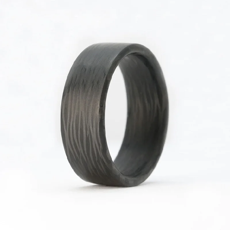 The Wave-Men's Carbon Fiber Wedding Band