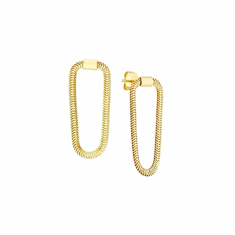 Dainty And Elegant Jewelry Now At Reduced Prices Hollow Loop Snake Chain Earrings