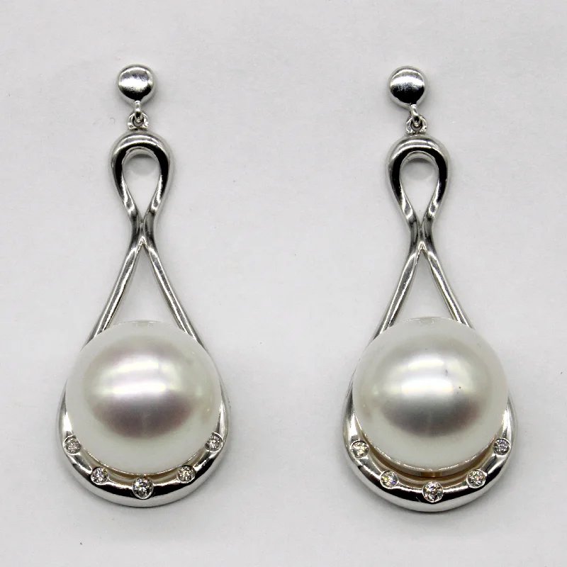 Affordable Elegance – Special Jewelry Sale Now Live Pearl & Diamond Drop Earrings | 0.076ctw |