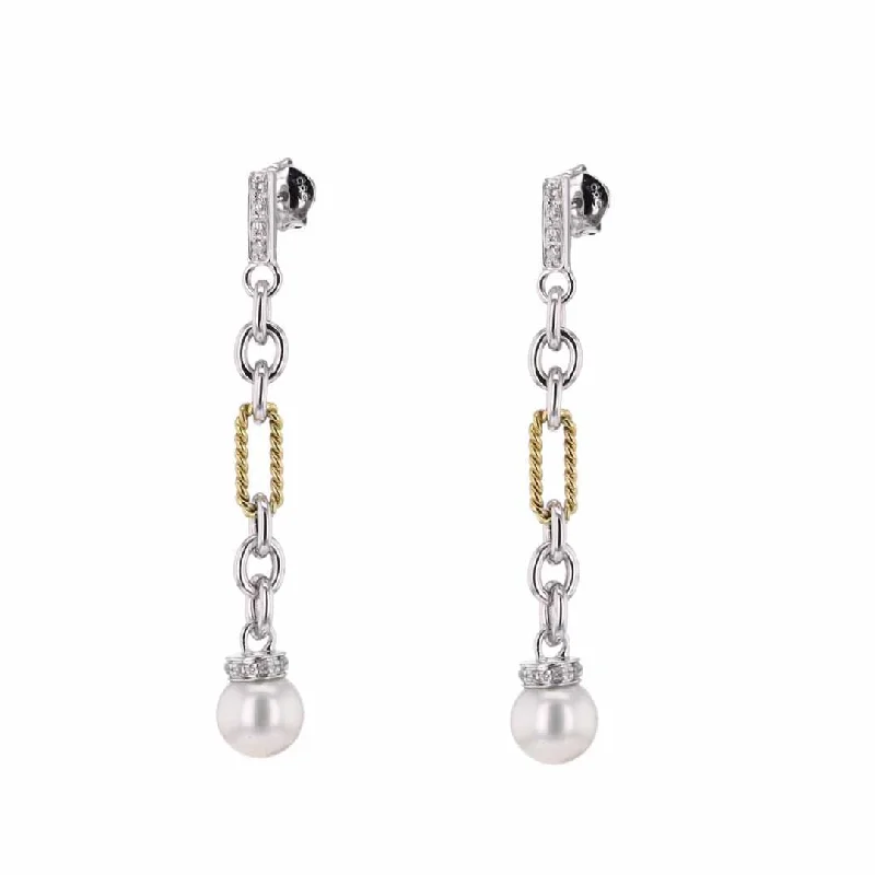 Shop Dazzling Jewelry At The Best Prices Pearl & Diamond Drop Earrings