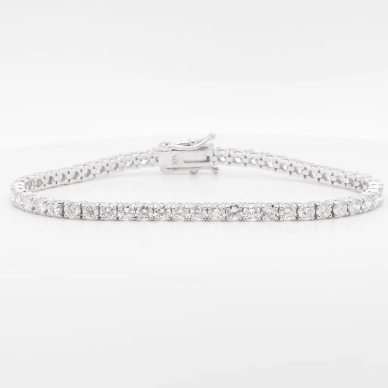 Jewelry Deals That Outshine The Rest 14k White Gold Diamond 53 Stone Tennis Bracelet 5.63ctw G SI1 7.00"