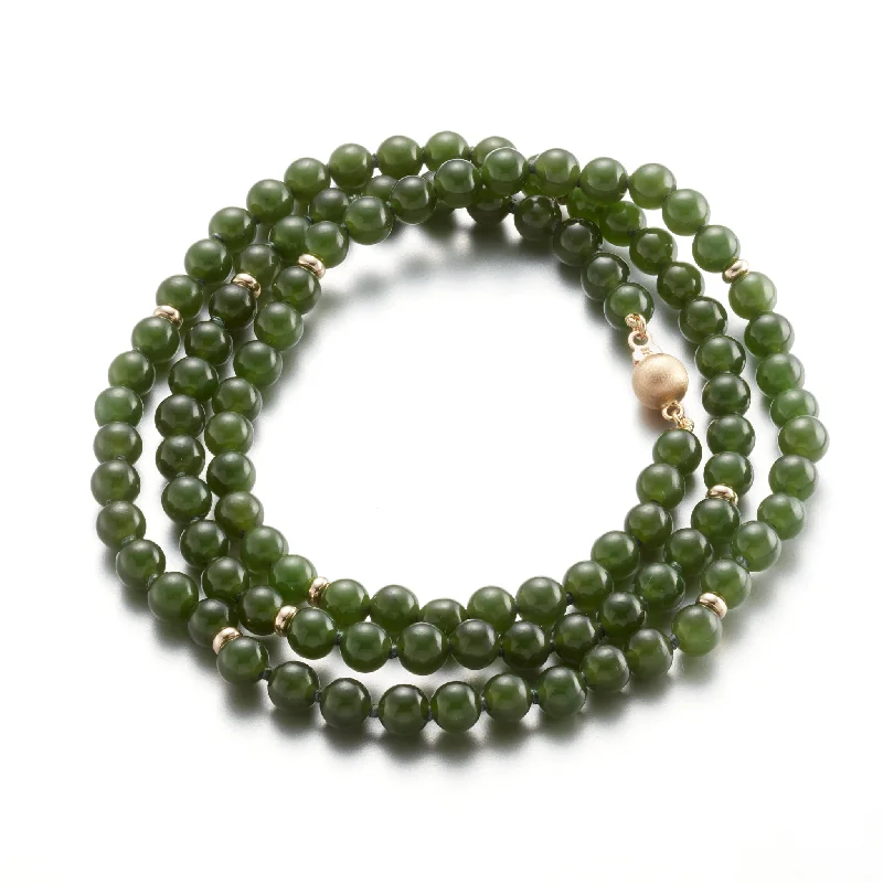 Jewelry Clearance Sale – Final Reductions Wrap Bracelet in Green Nephrite Jade