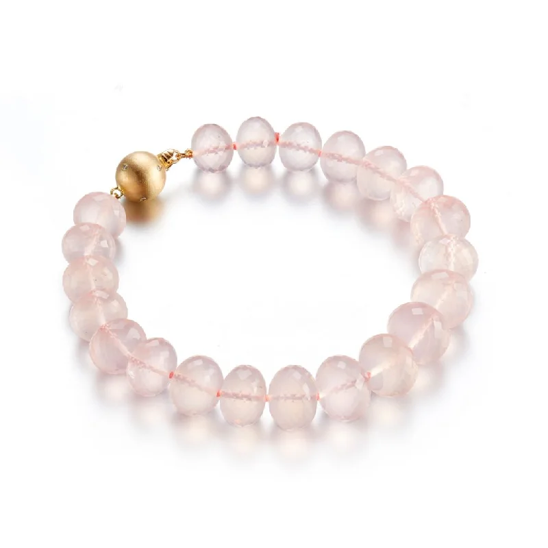 Limited-Time Offer On Elegant Jewelry Pieces Laguna Bracelet in Rose Quartz & Diamonds