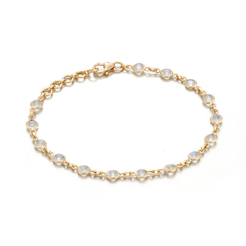 Glamorous Jewelry, Glamorous Deals – Shop Now Rainbow Moonstone Link Bracelet