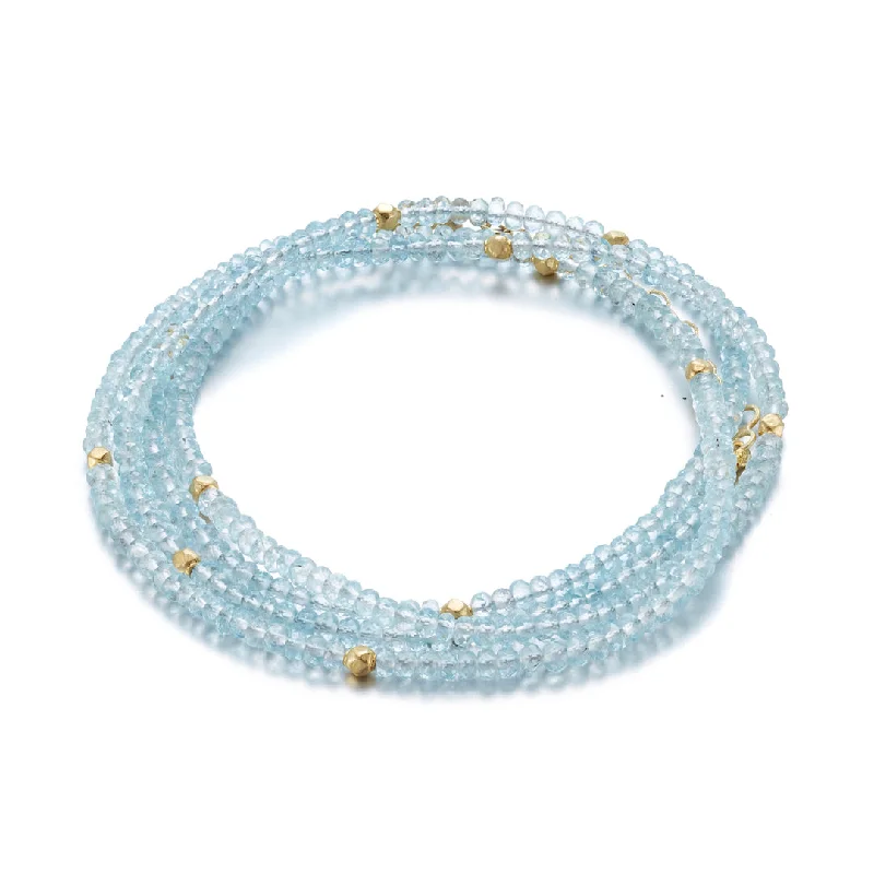 Unmissable Jewelry Sale – Shop Before It's Too Late Aquamarine Wrap Bracelet