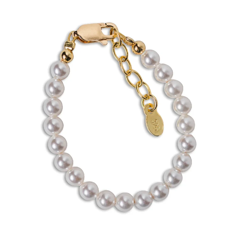 Get Your Favorite Jewelry At The Best Price Audrey-14K Gold-Plated Pearl Bracelet with Simulated Pearls for Babies, Toddlers and Little Girls