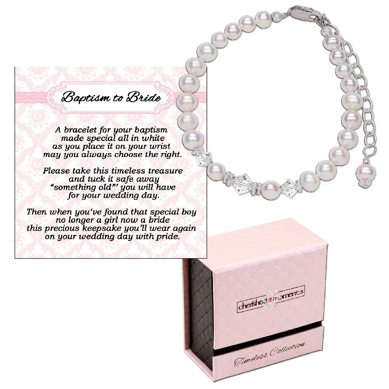 Timeless Elegance At Unbelievable Discounts Baptism to Bride Sterling Silver Baby Bracelet (8 years old)