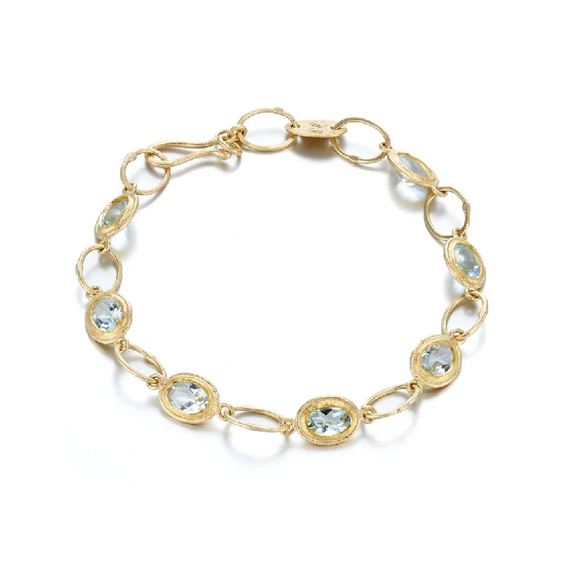 Elevate Your Jewelry Collection With Limited-Time Savings Oval Aquamarine Link Bracelet