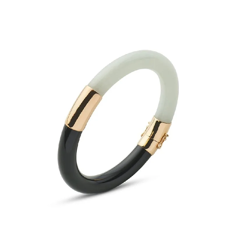 Exclusive Jewelry Sale – Shine For Less Pacific Bangle in Black & White Jade