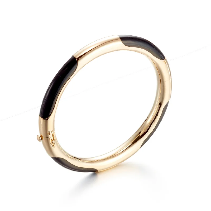 Breathtaking Jewelry At Limited-Time Savings Gold-Lined Black Jade Bangle