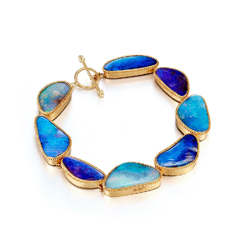 Bohemian-Inspired Jewelry For Free-Spirited Fashion Boulder Opal Bracelet