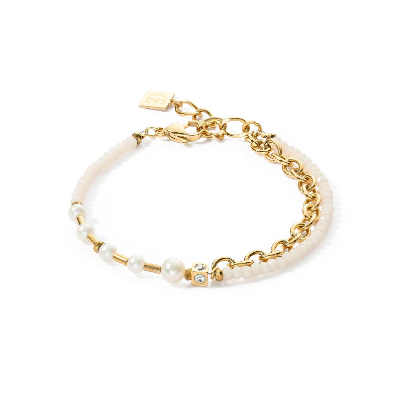 Don't Miss Out On Jaw-Dropping Jewelry Discounts Bracelet Chain & Pearl Fever white-gold