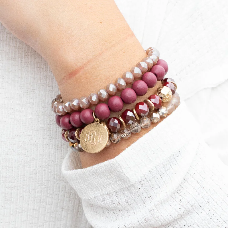 Shop Dazzling Jewelry At The Best Prices Just a Little Frosting Reversible Bracelet - Burgundy