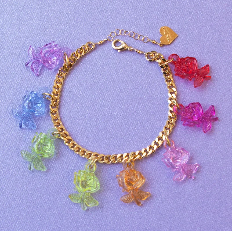 Get Your Favorite Jewelry At The Best Price Crystal Clear Rose Bracelet