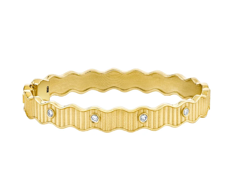 Don't Miss Out On Jaw-Dropping Jewelry Discounts Diamond Wave Bangle