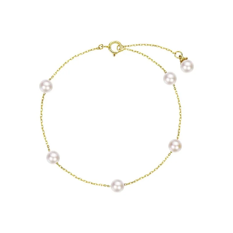 Huge Savings On Timeless Jewelry Collections FANCIME Akoya Pearl 14K Yellow Gold Bracelet