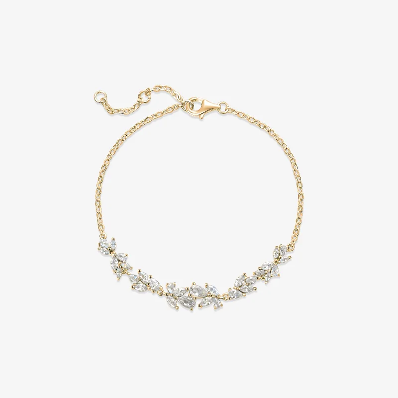 Exclusive Jewelry Offers – Sparkle For Less FANCIME “Wisteria Whisper” Flower Sterling Silver Bracelet