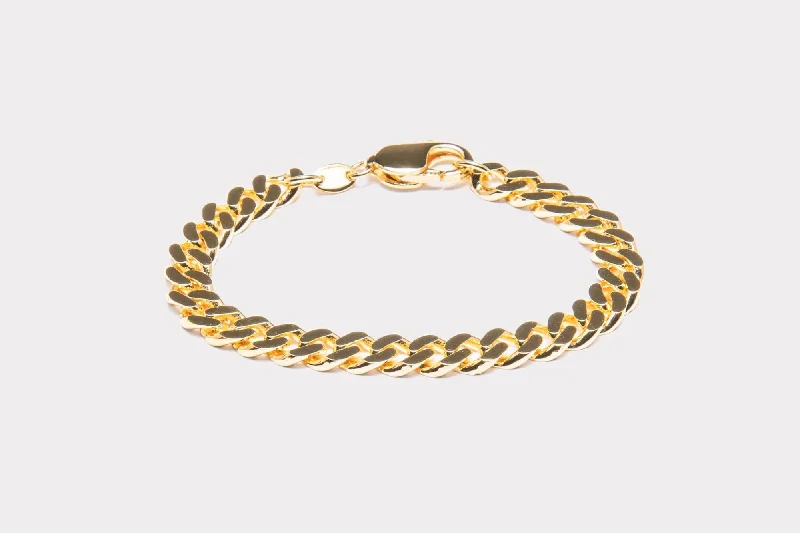 Elegant Jewelry Styles At Budget-Friendly Prices IX Chunky Curb Gold Plated Bracelet