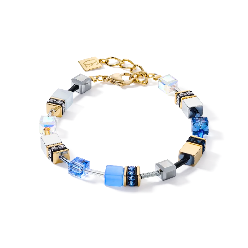 Exclusive Jewelry Sale – Sparkle For Less GeoCUBE® Bracelet blue-gold