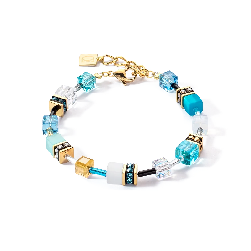 Premium Jewelry Now Available At Special Discounts GeoCUBE® Iconic bracelet gold turquoise