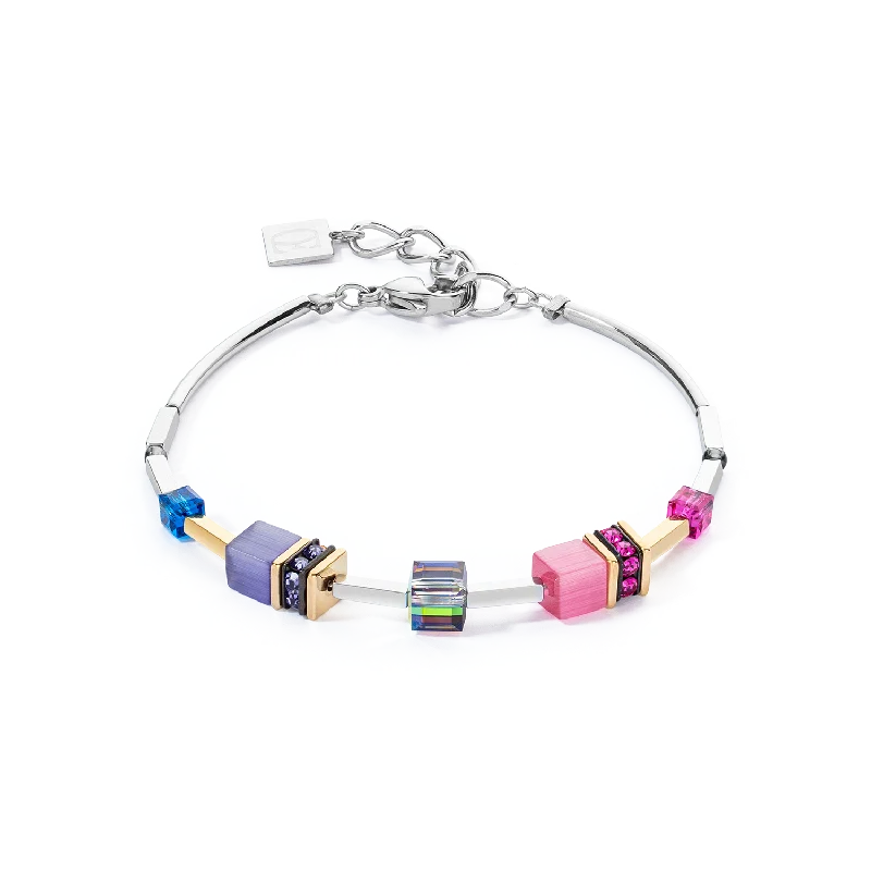 Elevate Your Outfit With Discounted Statement Jewelry GeoCUBE® Iconic Lite Bracelet Rainbow