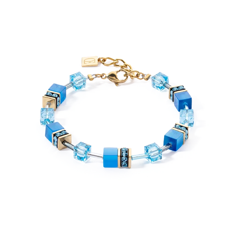 Exclusive Jewelry Sale Event – Shop Now GeoCUBE® Iconic Mono Gold bracelet turquoise