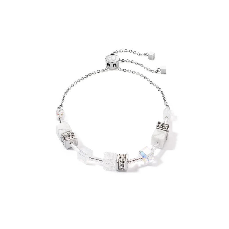 Modern Jewelry At Exclusive Discounts – Shop Today GeoCUBE® Iconic Nature Chain bracelet white