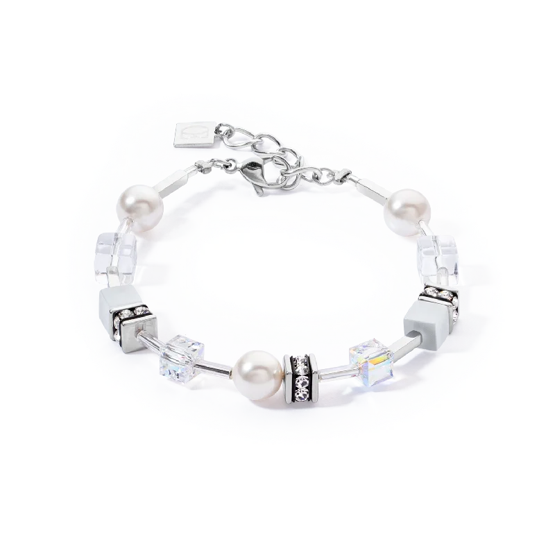 Dazzle With Discounts – Shop Jewelry On Sale GeoCUBE® Iconic Pearl Mix bracelet silver-white