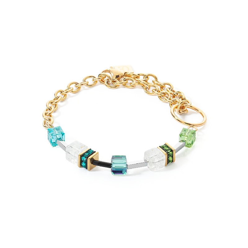 Celebrate With Sparkle – Jewelry Sale Now Live GeoCUBE® Iconic Precious Chain bracelet gold-multicolour