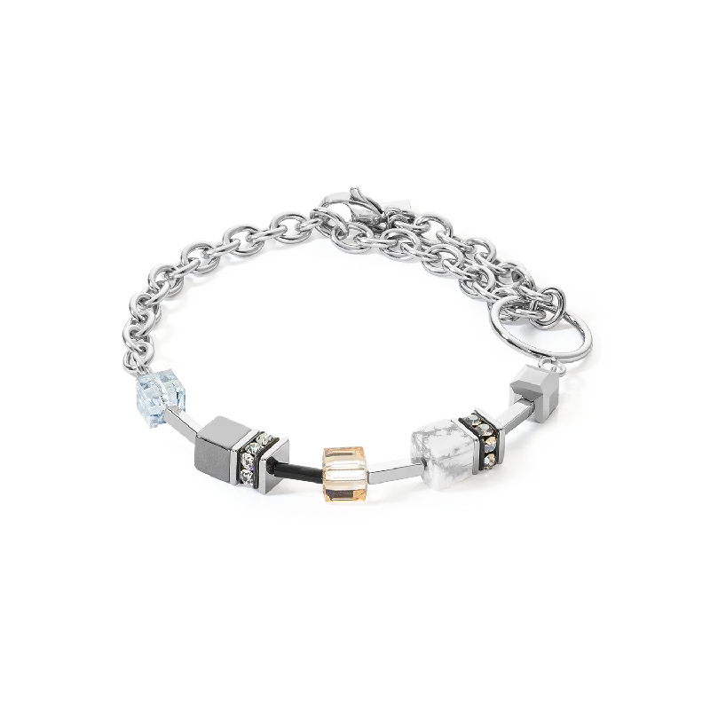 Jewelry Sale Alert – Shop Timeless Elegance Today GeoCUBE® Iconic Precious Chain bracelet grey-beige