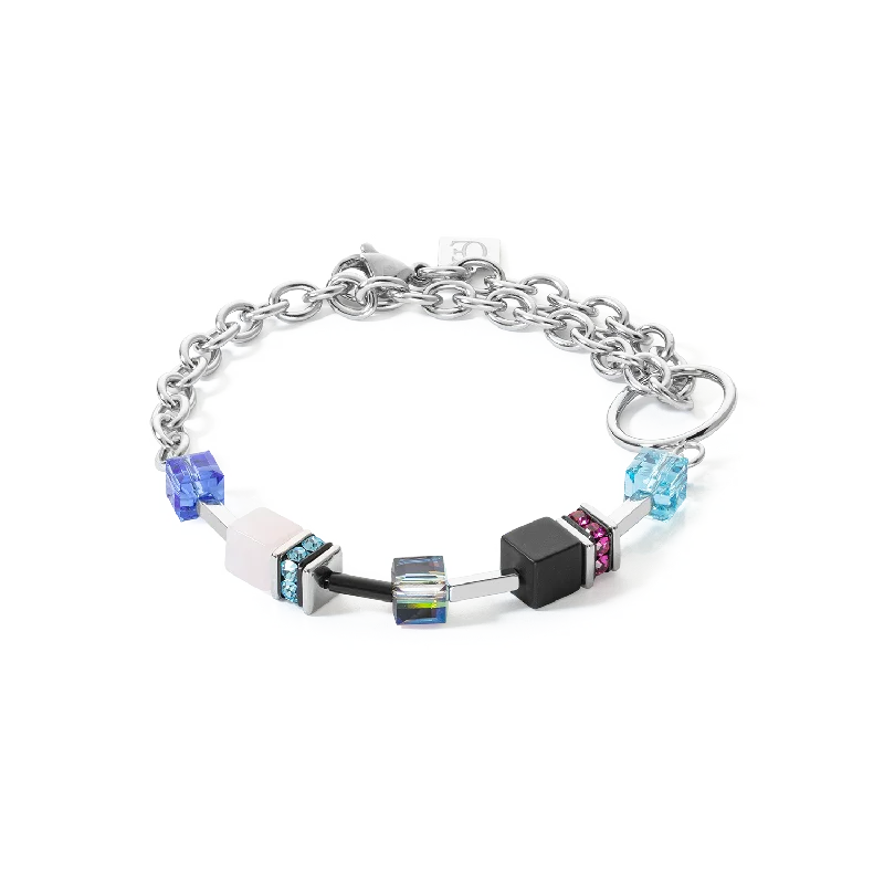 Huge Markdowns On Premium Jewelry Styles GeoCUBE® Iconic Precious Chain bracelet silver-multicolour