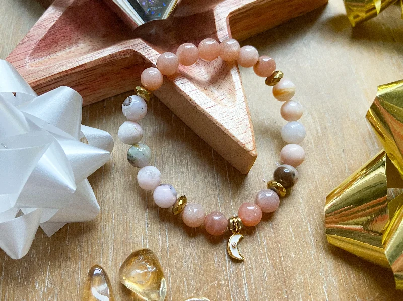 Huge Savings On Premium Jewelry Styles Holiday Collection || Pink Opal & Peach Moonstone || Reiki Infused