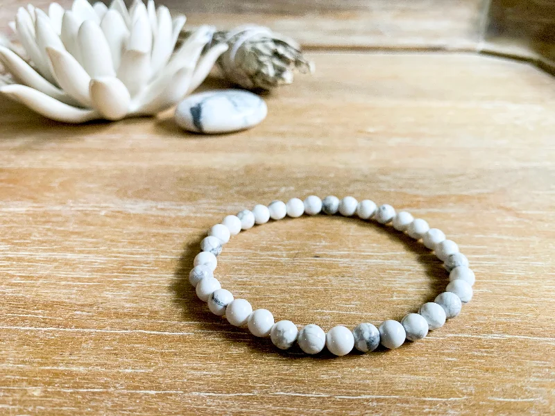 Timeless Elegance At Unbelievable Discounts Howlite 6mm Beaded Bracelet || Reiki Infused