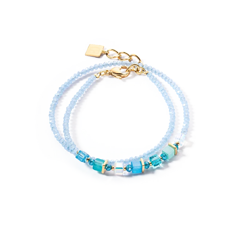 Timeless Jewelry At Special Discount Rates Joyful Colours Wrap bracelet gold turquoise