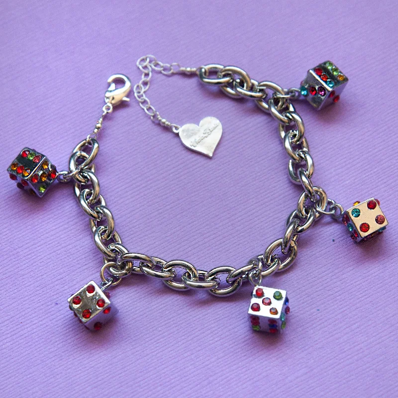 High-Quality Jewelry At A Fraction Of The Cost Kaleidoscope Dice Charm Bracelet