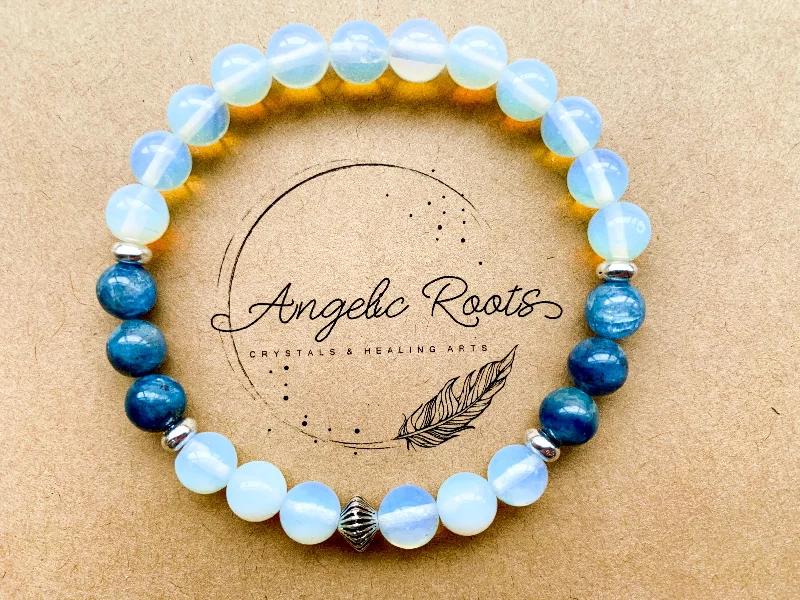 Grab Stylish Jewelry Before The Sale Ends Kyanite & Opalite Crystal Bracelet || Reiki Infused