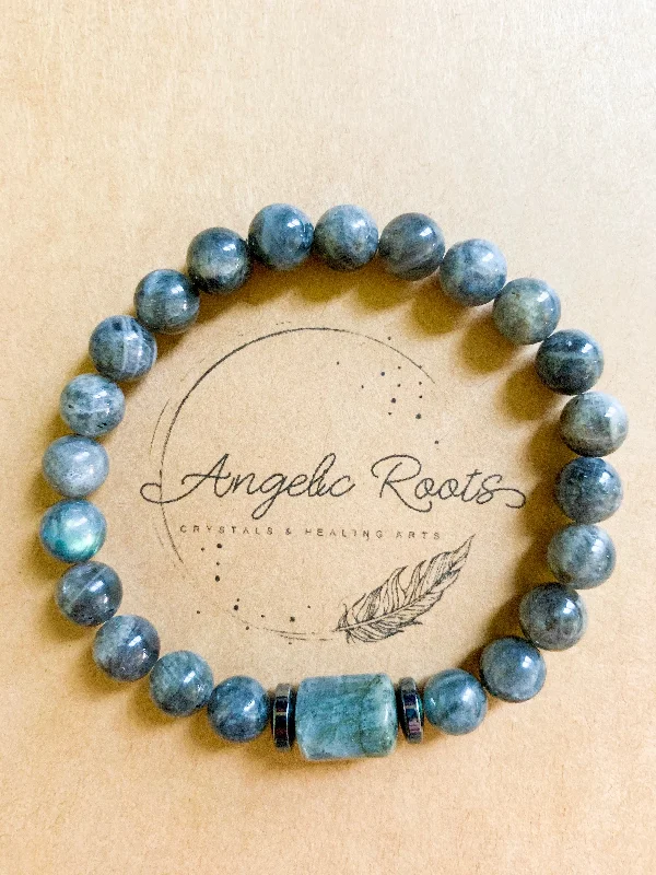 Stunning Jewelry At Even More Stunning Prices Labradorite & Hematite Beaded Bracelet || Reiki Infused