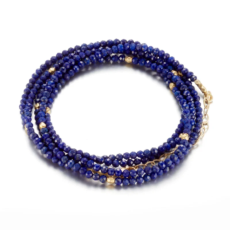 Limited-Time Jewelry Sale – Elegant Styles At Less Lapis Wrap Bead Bracelet